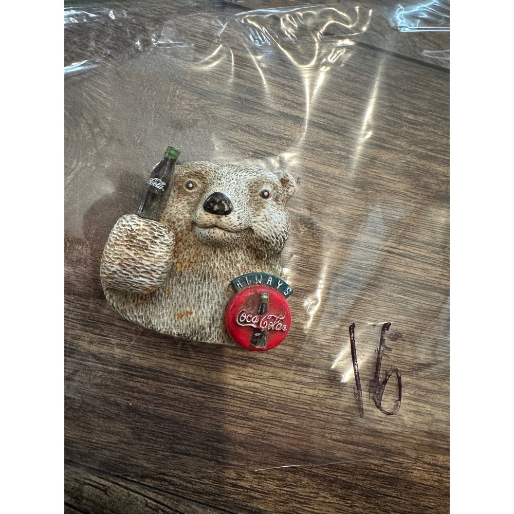 Coca Cola Polar Bear‎ Magnet with Bottle Always Coca Cola Collectible